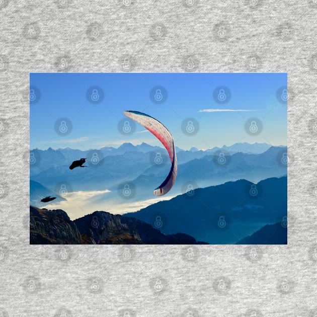 Paraglider / Swiss Artwork Photography by RaphaelWolf